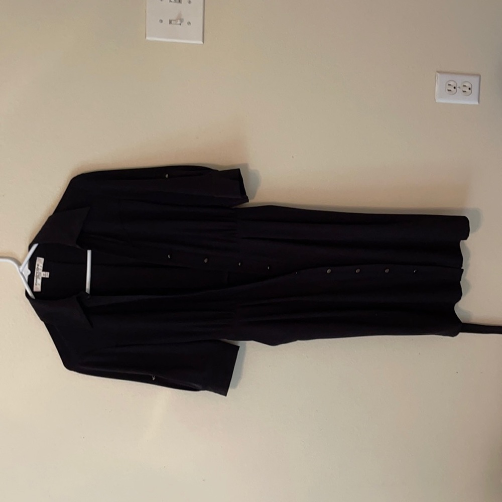 Simple/ elegant black button down ladies dress